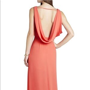 BCBG Sydney Coral Cowl Back‎ Gown 2